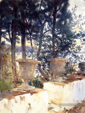  sargent - Corfou La terrasse paysage John Singer Sargent